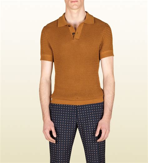 gucci yellow polo shirt